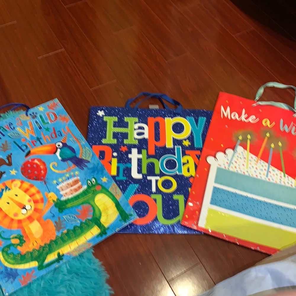 2 viola&1 hallmark large birthday gift bags